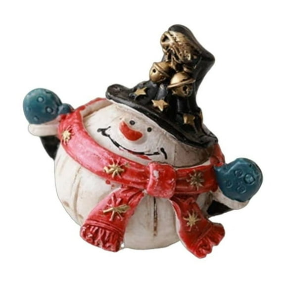 Lovely Christmas Figurines Santa Snowman Resin Statues for Winter Home Decoration Holiday Desktop Display