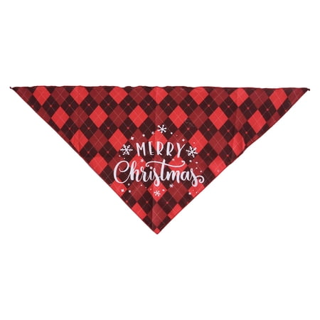 Lovely Christmas Triangle Scarf, Neckerchief, Saliva Towel Bibs Washable Pet Dog Bandana for Puppy, Small Medium Dogs, All Breeds Cats Red