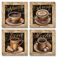 thumbnail image 1 of Lovely, Classic Coffee Cups; Mocha, Cappacino, Espresso, and Java Signs; Four 12X12 Poster Prints, 1 of 3