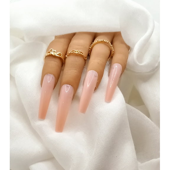 Lovely Claws Gloss Blush 2XL Press on Nail Set