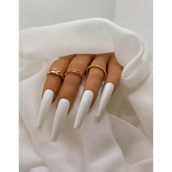Lovely Claws Gloss White 2XL Press On Nail set