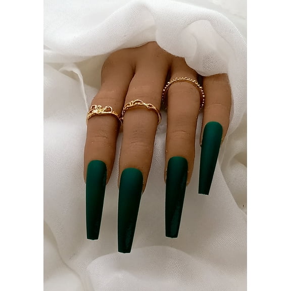 Lovely Claws Matte Green 2XL Press on Nail set