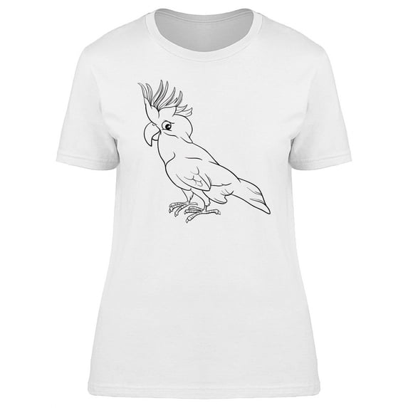 Lovely Cockatoo Cartoon T-Shirt Women -Image by Shutterstock, Female x-Large