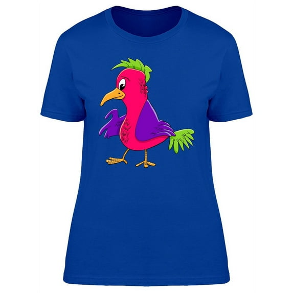 Lovely Colorful Bird Cartoon T-Shirt Women -Image by Shutterstock, Female Small