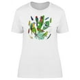 thumbnail image 1 of Lovely Colorful Tropical Birds T-Shirt Women -Image by Shutterstock, Female Medium, 1 of 2