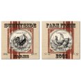 thumbnail image 1 of Lovely Country Rustic Burlap-Style Farm Fresh Rooster and Hen Set by Tre Sorelle Studios: Two 12x12in Paper Posters (Printed on Paper, Not Burlap_, 1 of 1