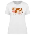 thumbnail image 1 of Lovely Cow Cartoon T-Shirt Women -Image by Shutterstock, Female Large, 1 of 2