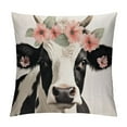 thumbnail image 1 of Lovely Cow Throw Pillow Covers  Black White Cow with Floral Farmhouse Pillow Cover Hidden Zipper Cute Animal Pillowcase Square Outdoor Cushion Cover for Sofa Couch(Cow), 1 of 5