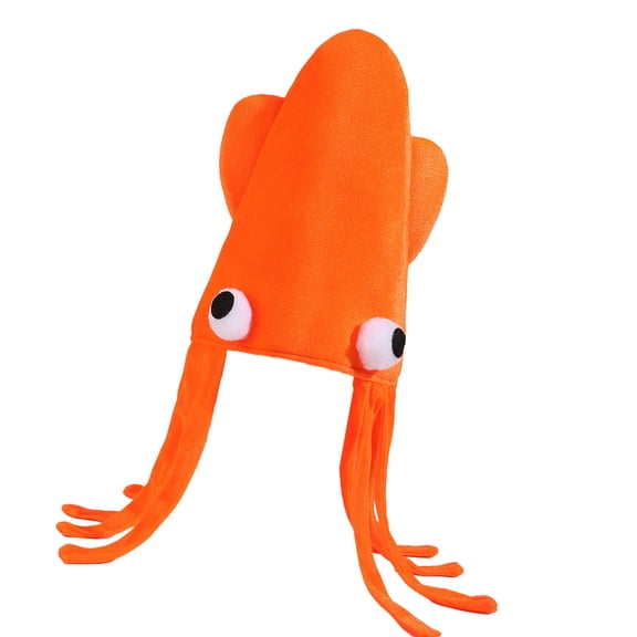 Lovely Cuttlefish Hat Headwear with Tassels For Stage Shows Family Gatherings Soft Breathable Headgear for Halloweens