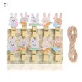 thumbnail image 1 of Lovely DIY Crafts Hemp Rope Home Supplies Photo Clips Wooden Clips Easter Egges Rabbit Easter Decorations 01, 1 of 8