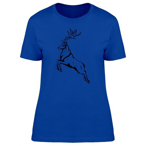 Lovely Deer Sketch T-Shirt Men -Image by Shutterstock, Male 4X-Large