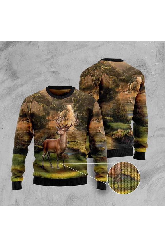 Lovely Deer Ugly Christmas Sweater, Christmas Sweater, Ugly Sweater, Funny Xmas Sweaters