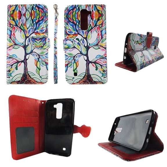 Lovely Design Wallet Folio Case for LG K7 Tribute 5 Fashion Flip PU Leather Cover Card Cash Slots & Stand
