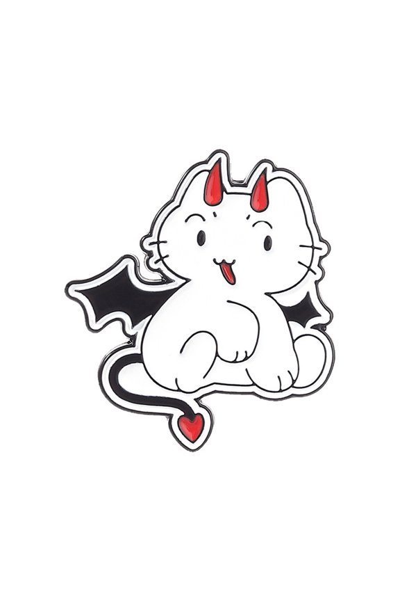 Lovely Devil With Angel Wing Pattern Alloy Brooch Pin Fashion Accessory For Clothing Bag Scarf Styling