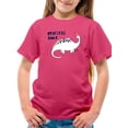 thumbnail image 1 of Lovely Dino Princess Roar T-Shirt Juniors -Image by Shutterstock,  Large, 1 of 4
