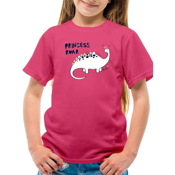 Lovely Dino Princess Roar T-Shirt Juniors -Image by Shutterstock, Small