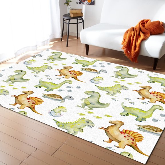 Lovely Dinosaur Cartoon Carpets for Living Room Home Bedroom Girl Bedside Blanket Modern Under Bed Mat