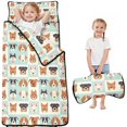 thumbnail image 1 of Lovely Dog Breeds Toddler Nap Mats for Kids Preschool,Sleeping Mat Bag or Kids,Toddler Sleeping Bag,Toddler Nap Mat or Daycare, 1 of 6