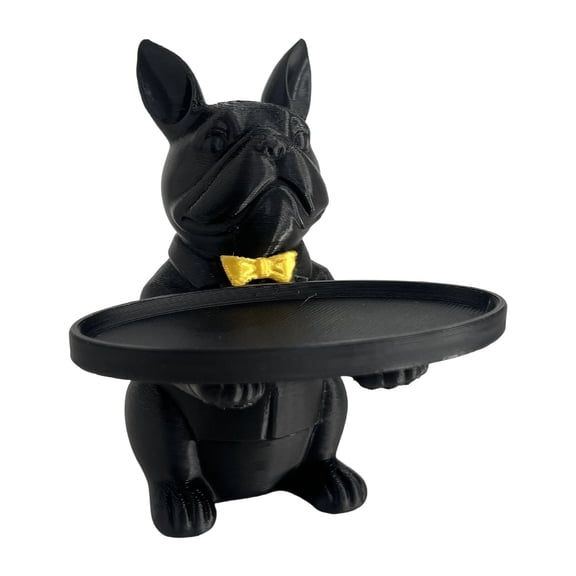 Lovely Dog Sculpture with Storage Bowl Dog Figurines Sculptures Candy Dish Bowl Key Holder Bowls for Entryway Table