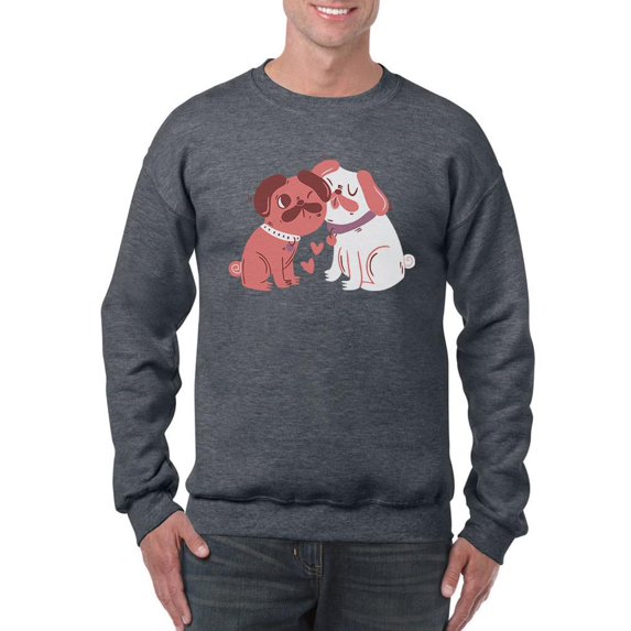 Lovely Dogs Sweatshirt Men -Smartprints Designs, Male 3X-Large
