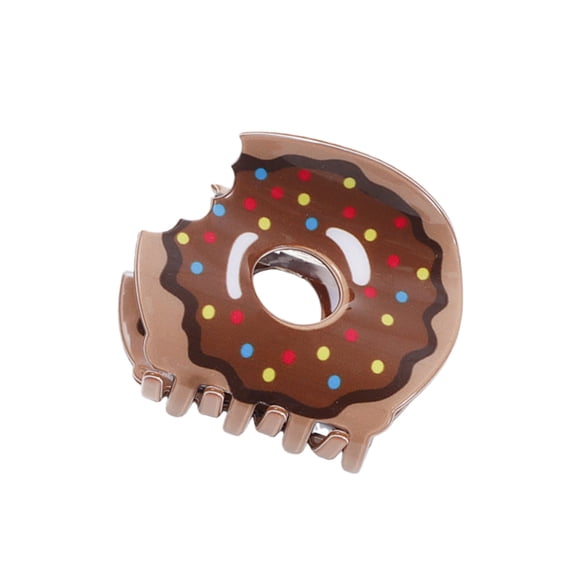 Lovely Doughnuts Shape Hair Claw Korean Theme Ponytail Holder for Women Girl
