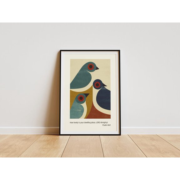 Lovely Dwelling Place Scripture Bird Wall Art Home Decor