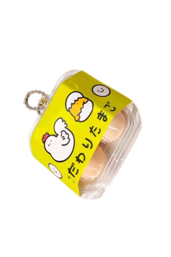 Lovely Eggs Keychain Japanese Inspired Design Compact Lightweight Resin Charm For Keys Backpacks Fashionable Gift