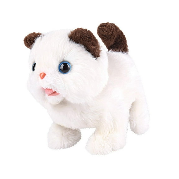 Lovely Electric Cat , Soft Plush Robot Pet Toy, Musical Gift Stuffed Animal Toy C