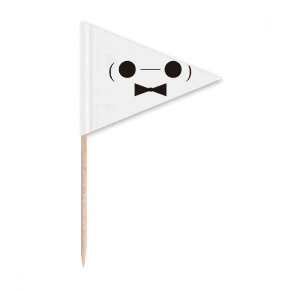 Lovely Face Figure Baymax Toothpick Triangle Cupcake Toppers Flag