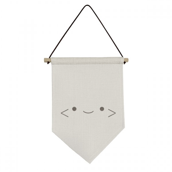 Lovely Face Sle Expression Canvas Flag Hanging Wall Art Decor Banner