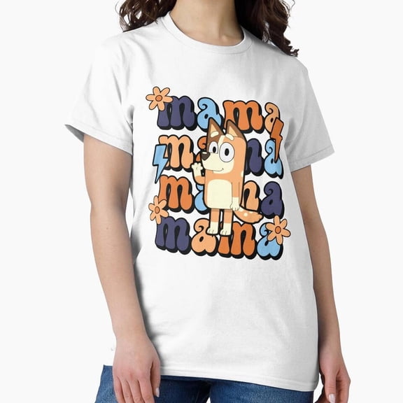 Lovely Family Dog 0065 Blue Heeler Chibi Character Line Drawing Variant B T-Shirt