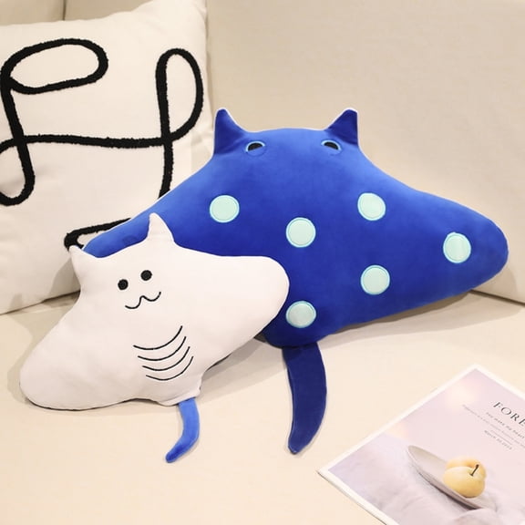 Lovely Fish Plush Toy Soft Devil Fish Stuffed Animal Pillow Cartoon Ocean Animal Toy Birthday Gift