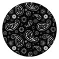 thumbnail image 1 of Lovely Floral Bohemian Table Cover, Elastic Edging for Secure Fit on 56 Inch Round Tables, 1 of 7