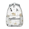 thumbnail image 1 of "Lovely Floral Cat Backpack - Wonderful Gift for Women, School Bookbag for Teens & College, Waterproof Laptop Bag with Cute Cat Print", 1 of 6