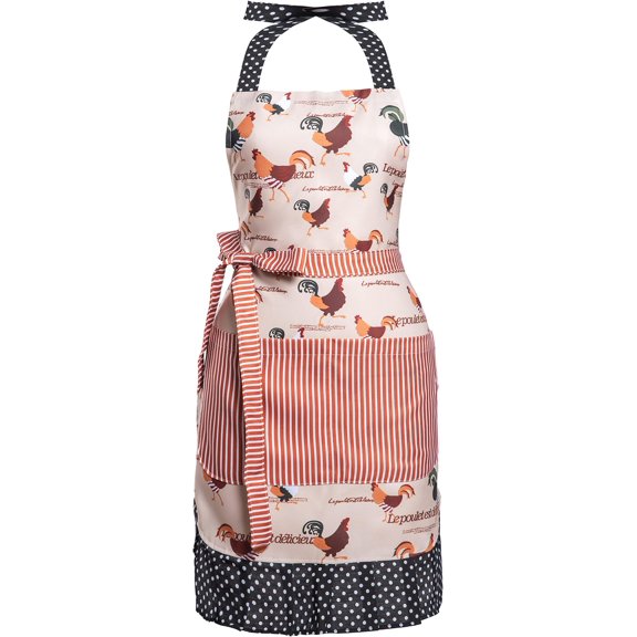 Lovely Flower Retro Aprons With Large Pockets for Women Girls Cooking Kitchen Bakery Mother's