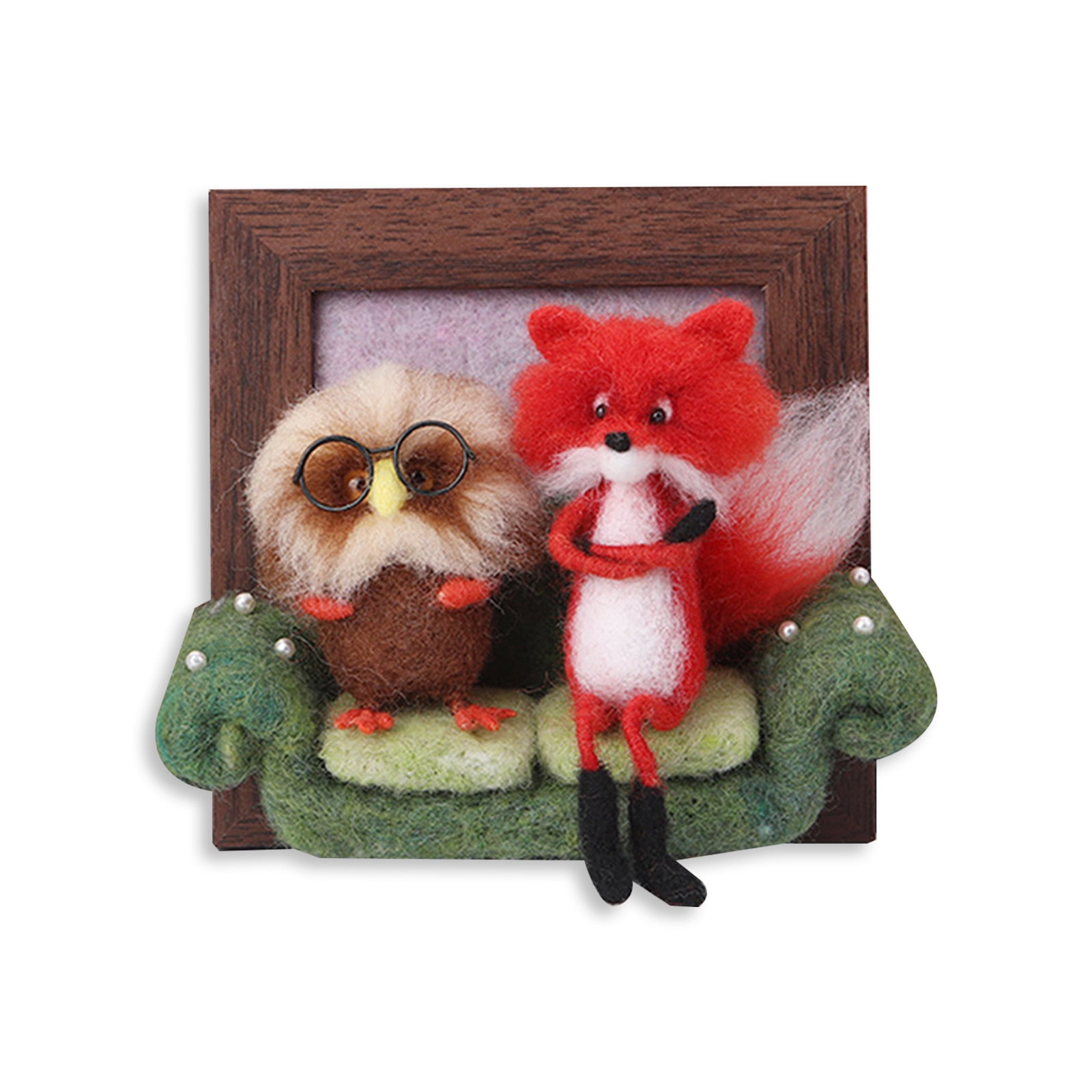 Lovely Frame Needle Felting Kits with Tool Wool Needle Felting Starter Kits Handmade Needle Felting Supplies