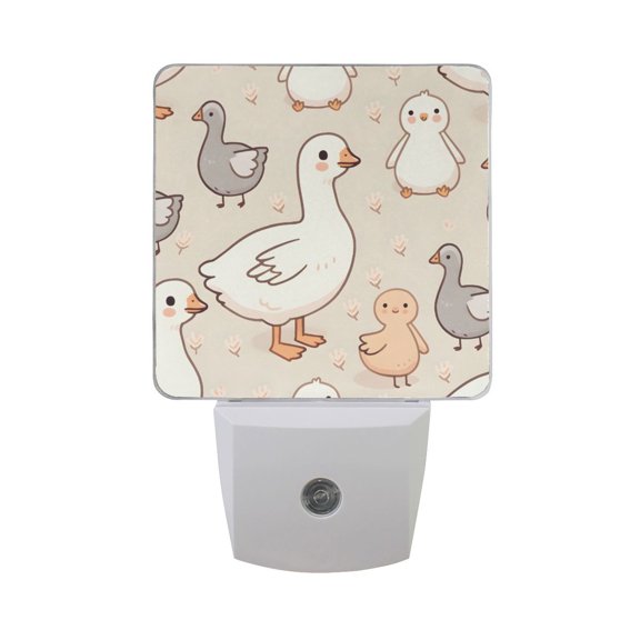 Lovely Geese Night Light 2 Pack LED Nightlight Plug into Wall Dusk to Dawn Sensor Soft White