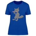 thumbnail image 1 of Lovely Grey Wolf Cartoon Tee Women's -Image by Shutterstock, 1 of 2