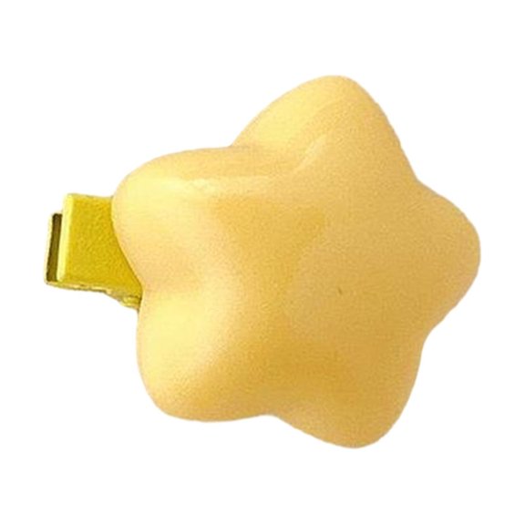 Lovely Hair Clip Star Shape Hair Barrettes Cream Feeling Side Bangs Hair Clip