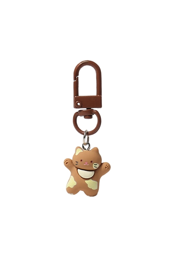 Lovely Happy Cats Keychain Miniature Animal Pendant for Bags and Backpacks