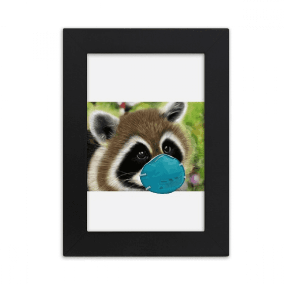 Lovely Head Raccoon Animal Expression Desktop Photo Frame Picture Display Art Painting Exhibit