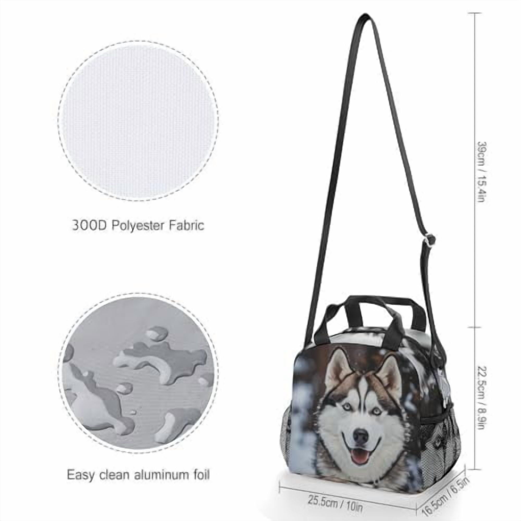 Lovely Huskys Lunch Bag Insulated Lunch Box for Women Reusable Lunch ...
