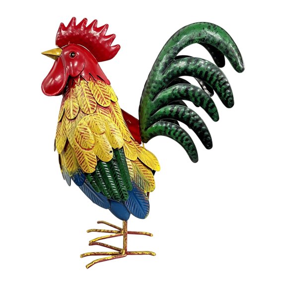 Lovely Iron Rooster Ornament Decoration Chicken Garden Stake Backyard Lawns Stakes For Outdoor