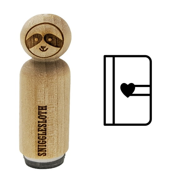 Lovely Journal Diary with Heart Rubber Stamp for Scrapbooking Crafting Stamping - Mini 1/2 Inch