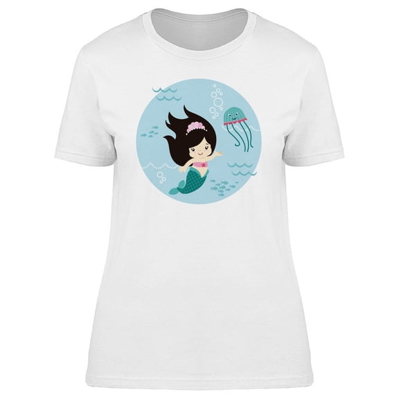 Lovely Kawaii Girl Cartoon T-Shirt Women -Image by Shutterstock, Female Small