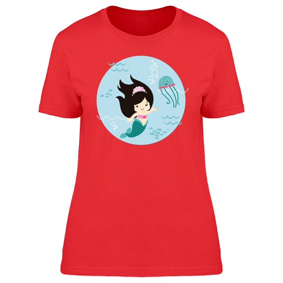 Lovely Kawaii Girl Cartoon Tee Women's -Image by Shutterstock