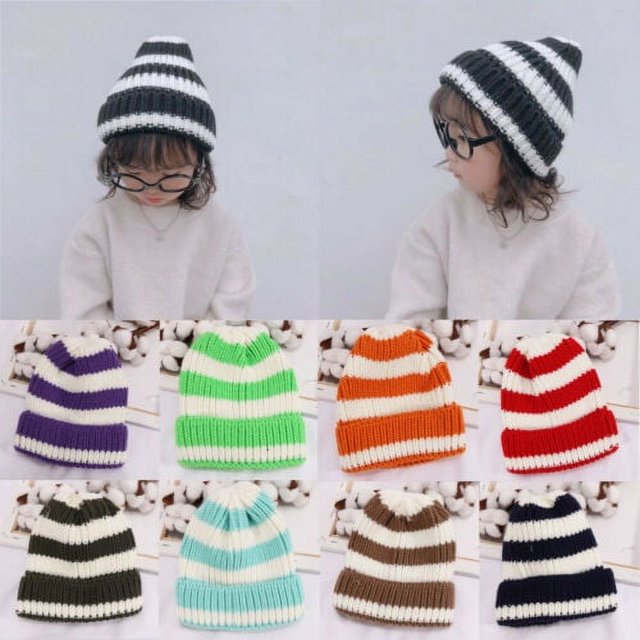 Lovely Kids Girls Boys Winter Warm Knitted Crochet Beanie Hat Beret Cap Fashion
