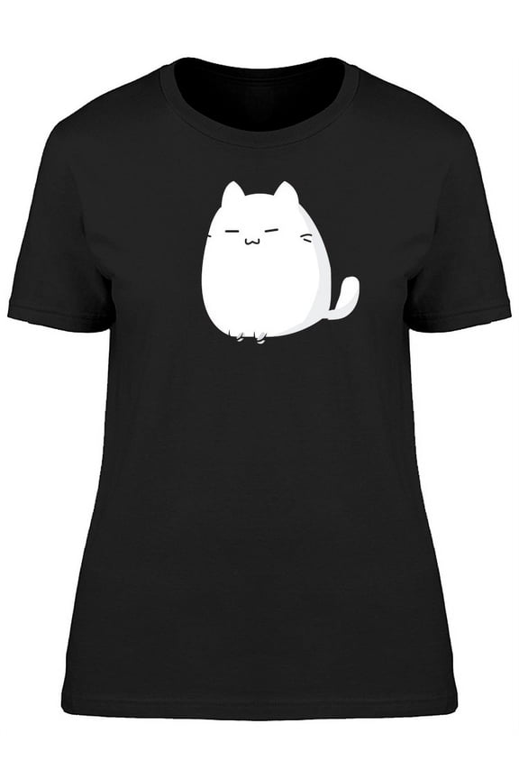 Lovely Kitten Doodle Cartoon T-Shirt Women -Image by Shutterstock, Female x-Large