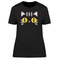 thumbnail image 1 of Lovely Kitten Face Cartoon T-Shirt Women -Image by Shutterstock, Female Small, 1 of 2