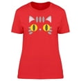 thumbnail image 1 of Lovely Kitten Face Cartoon T-Shirt Women -Image by Shutterstock, Female Small, 1 of 2
